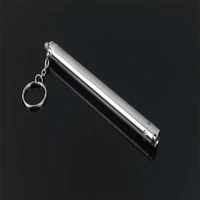mini long pen type stainless steel mini flashlight keychain portable light gift flashlight