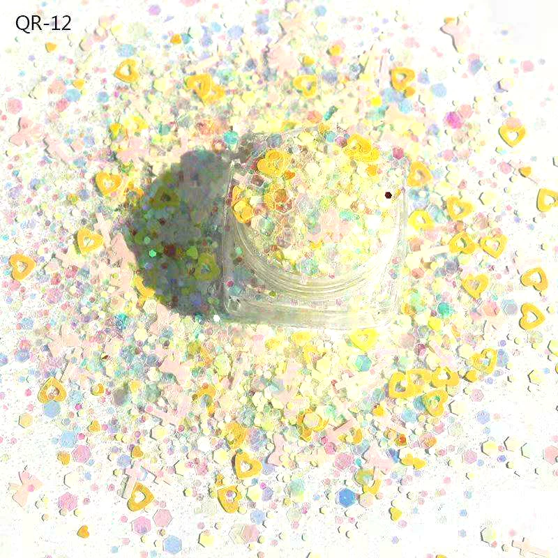 

50g Iridescent Hollow Heart Tumbler Glitter For Face Body Hair And Nail Art Loose Glitter Nail Supplier Crafts Resin SHAPE GLIT