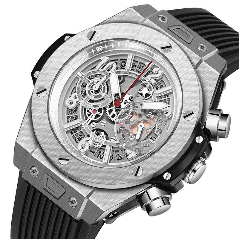 Switzerland Diamond cutting Japan Miyota кварц новые брендовые часы мужские спортивные силиконовые
