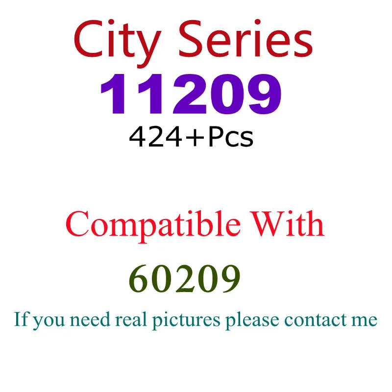 

424Pcs 11209 Building Block Toy City Series 60209 Assembled Building Block Children's Toy Gifts