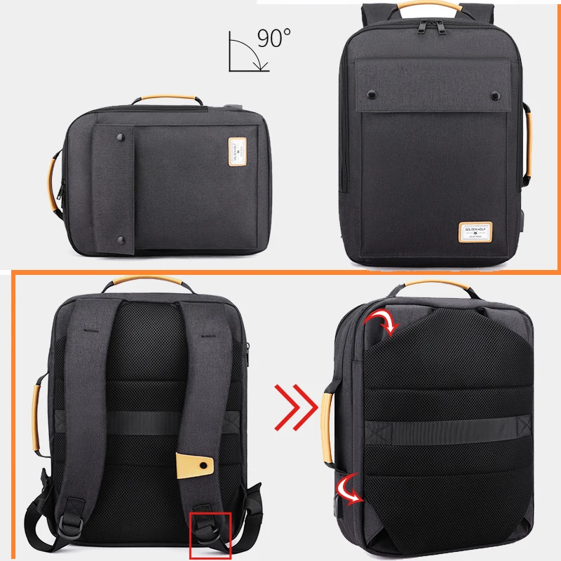 Дорожный рюкзак Goloen Wolf для ноутбука с Usb зарядкой школьный ранец подростков