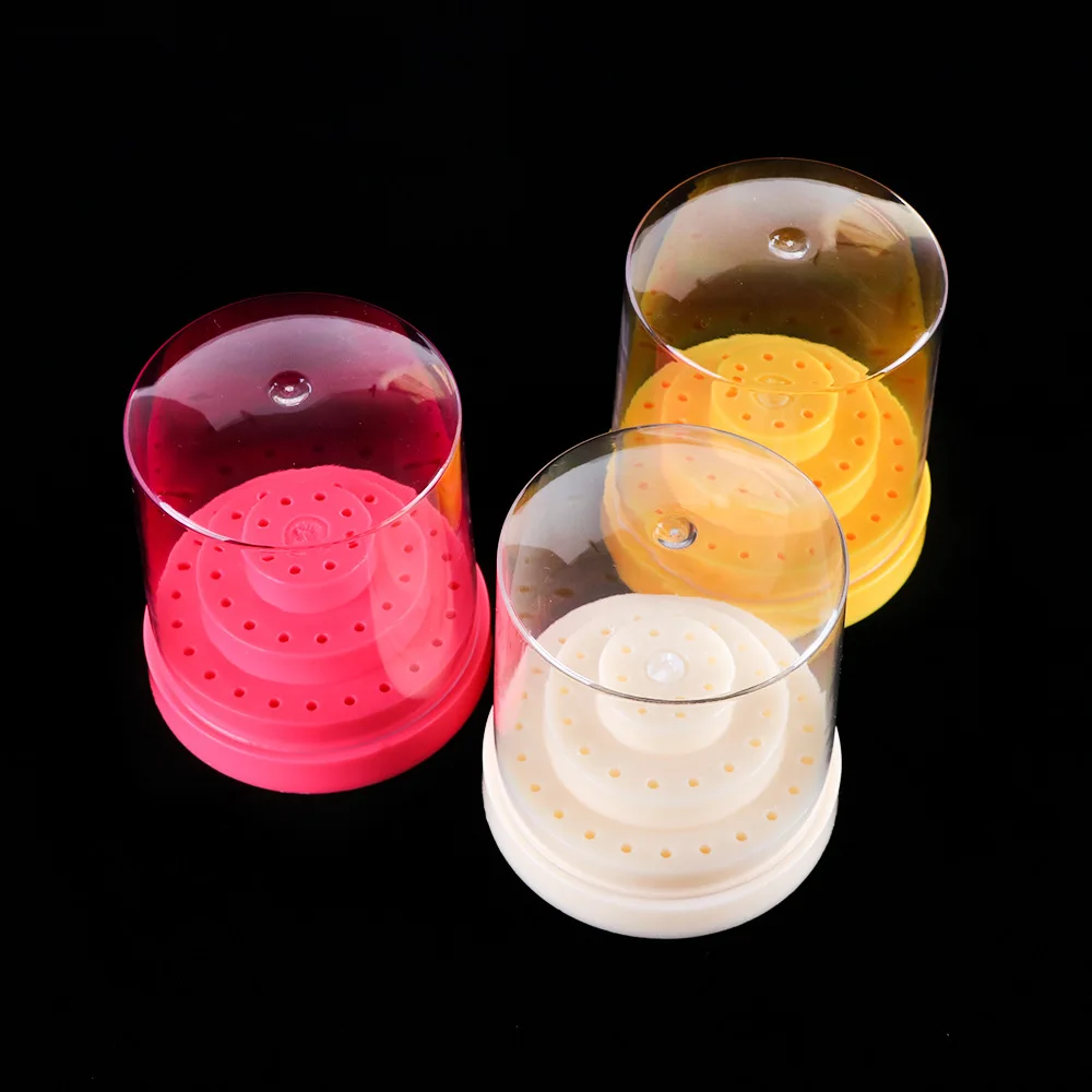 Красочный акриловый сверло-резак для ногтей коробка хранения инструментов