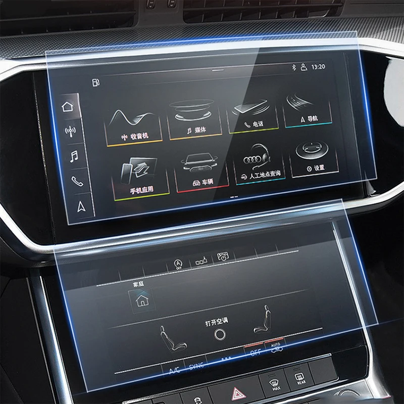 

Для Audi Q8 2018-2020 автомобильный Стайлинг GPS-навигация экранная пленка для приборной панели стекло экранный дисплей пленка для контроля климата автомобильные аксессуары