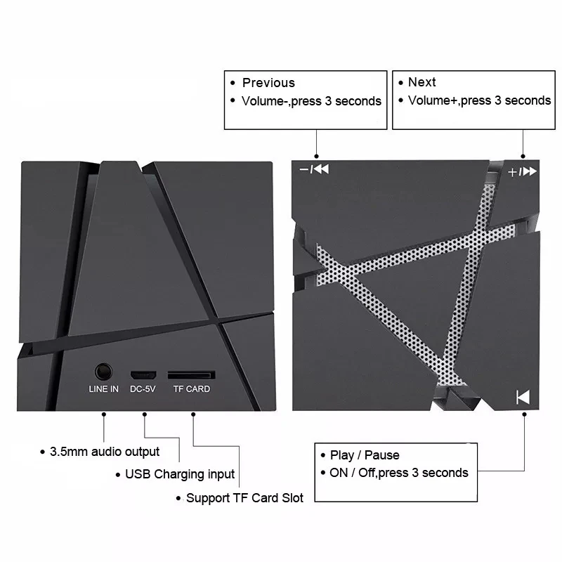 Rubik's cube Bluetooth динамик сабвуфер Мини Портативный семь цветов светильник
