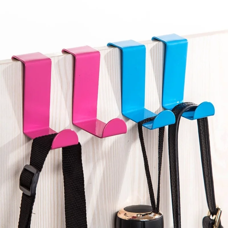 

2pc Aluminum Alloy Storage Holder Rack Hook for Kitchen Bedroom Cabinet Clothes Hanger Living Room Sundries Hook Behind The Door