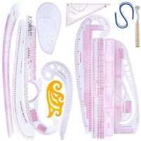 13pcs sewing ruler line french curve ruler cutting mat set yardstick sleeve french curve cutting knife ruler sewing tool
