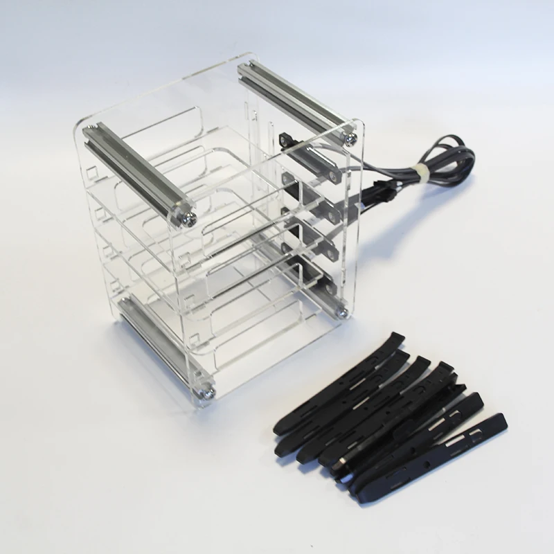 

Pull-out 3.5 HDD bracket External Hard Disk Rack with Hard Disk Backplane 4 Disk Transparent Expansion Box SATA SAS HDD cage