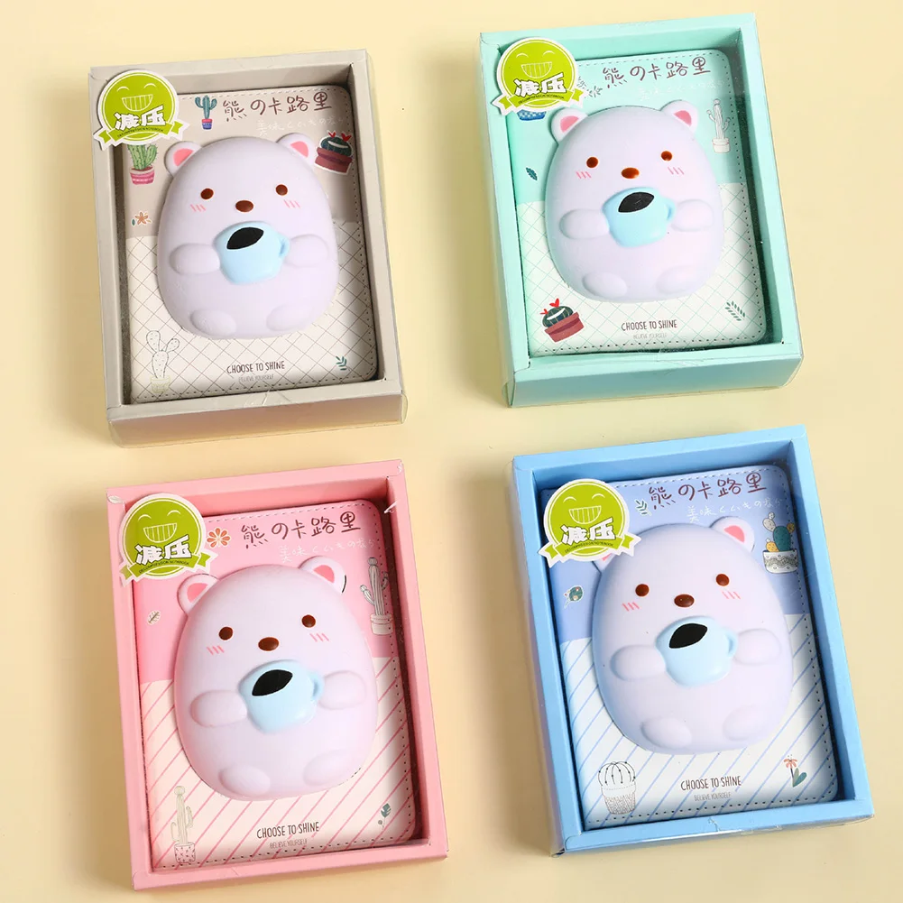 

4pcs Slow Rebound Stress Relief Notebook Cute Decompression Notepad Diary Book Planner C44