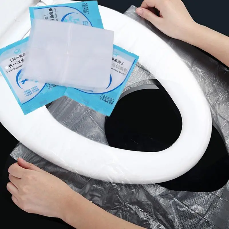 Одноразовое покрытие на сиденье унитаза для путешествий водонепроницаемая