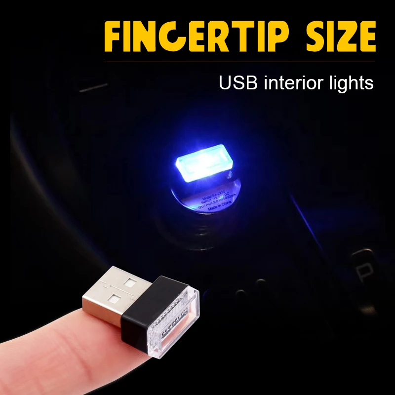 Автомобильная светодиодная атмосферная лампа T10 1156 с USB декоративная аварийное