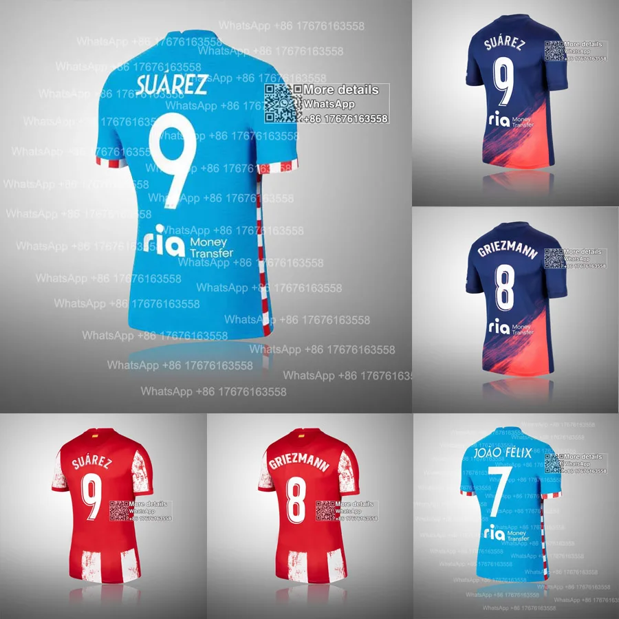 

2021 22 Atletico MadridES shirt JOAO COSTA LEMAR new Home away CORREA M.LLORENTE DIEGO FELIX SAUL SUAREZ Top Quality men shirt