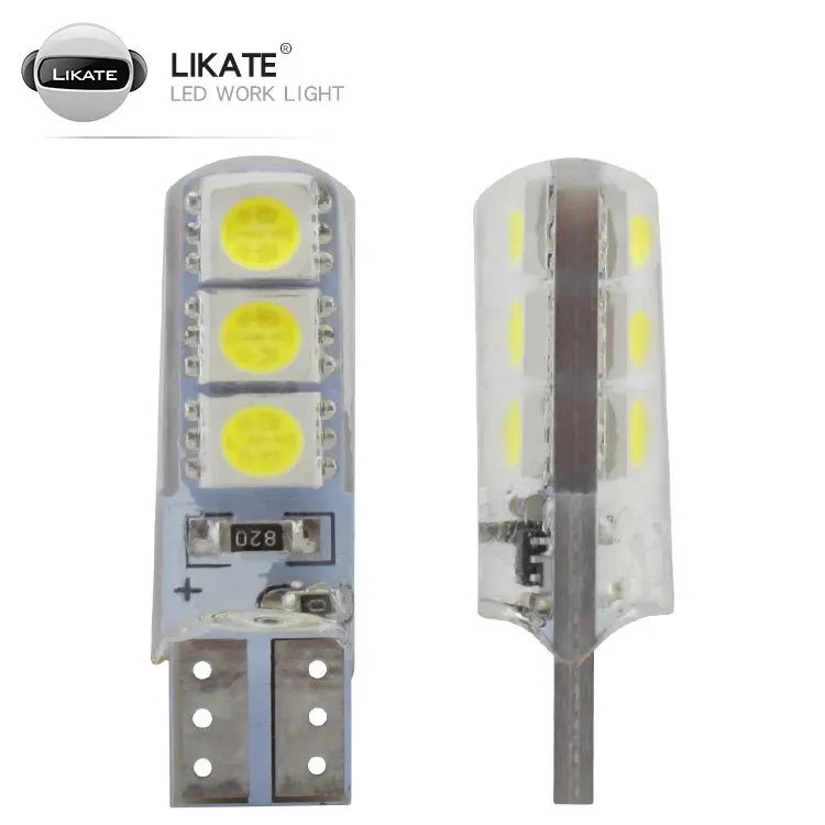 

LKT Automobile LED Bulb T10 5050 6smd Side Lamp Trunk Lamp License Plate Lamp Silicone Highlight