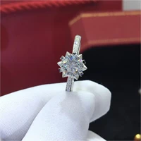 1 5 carats star shape diamond jewelry 14k gold color for womoen classic anillos wedding bizuteria gemstone with cushion zirconia