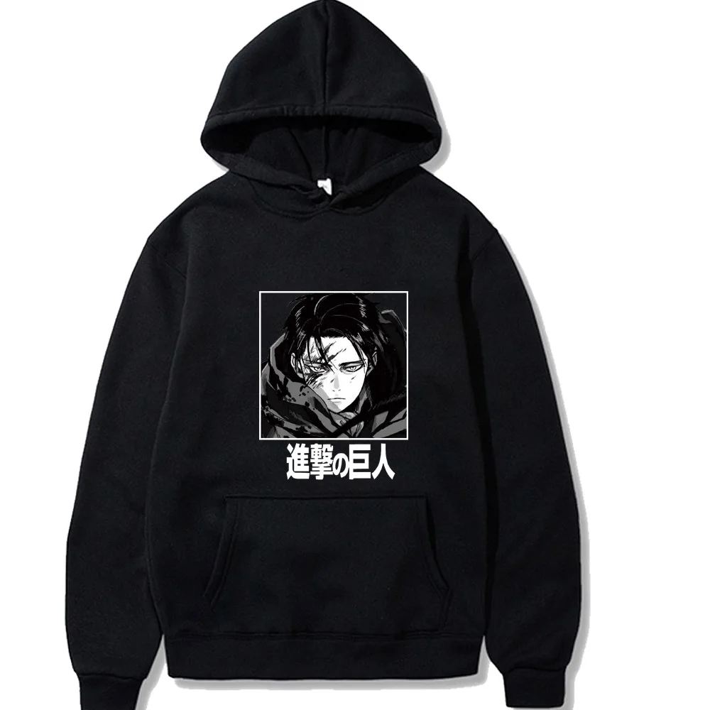 

Attack on Titan Hoodie Japanese Hot Anime Pullovers Tops Long Sleeves Loose