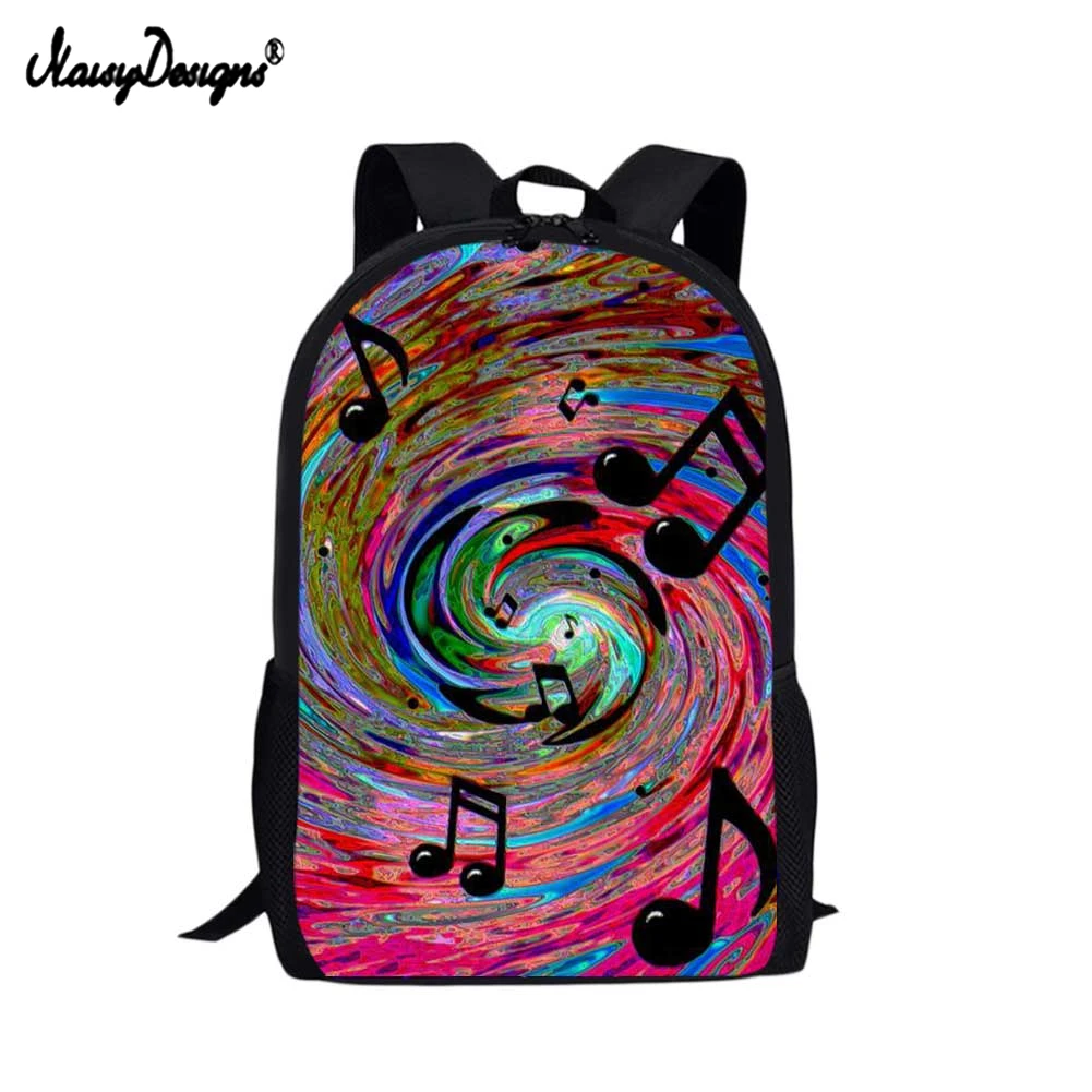 

NOISYDESIGNS Adorable Music Lovers Schoolbag for Kids Light Teen Girls School Bag Primary Children Musical Note Backbag Mochila