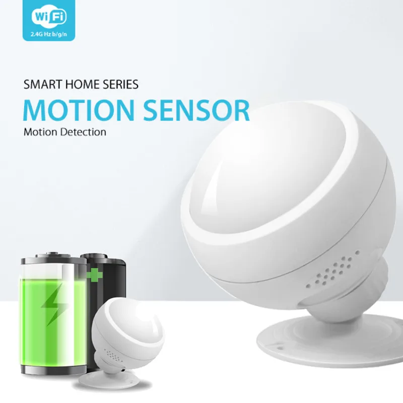 

Датчик движения PIR для умного дома, угол обнаружения 115 °, приложение Tuya/Smart Life, дистанционное управление, Wi-Fi 2,4G, умный датчик движения