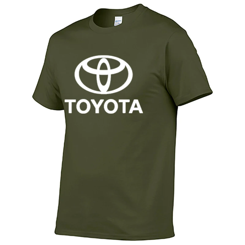 Мужская футболка с коротким рукавом и логотипом Toyota летняя повседневная