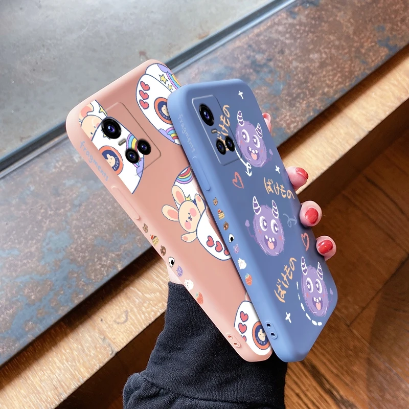 

For vivo s10 Pro s9 Case with Cute cartoon flower Little monster