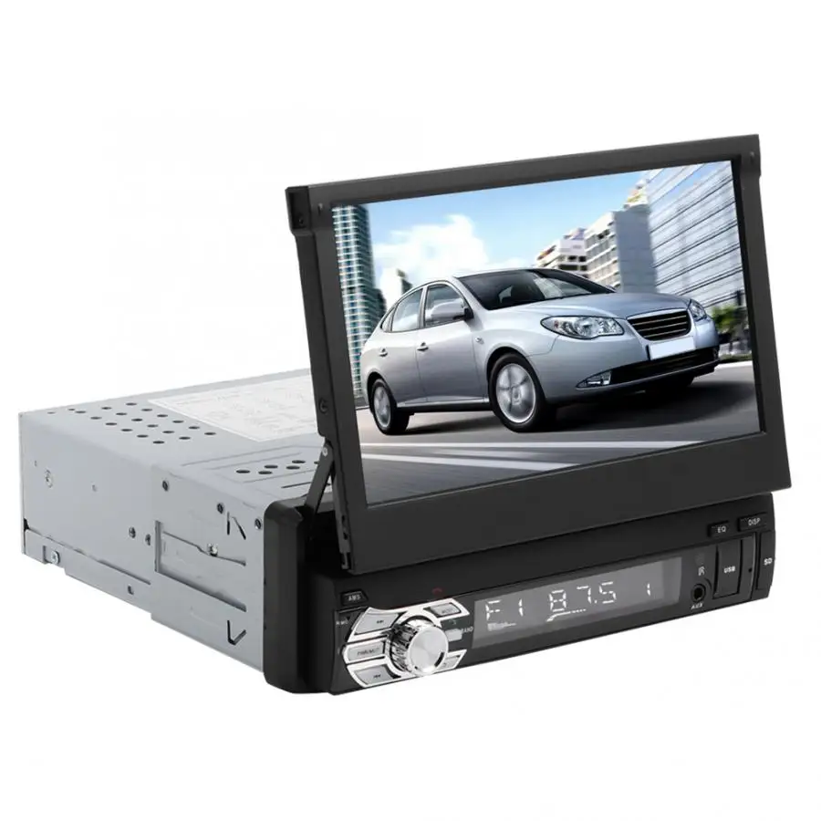 7 дюймов один Din гибкий складной автомобильный MP5 стерео радио плеер