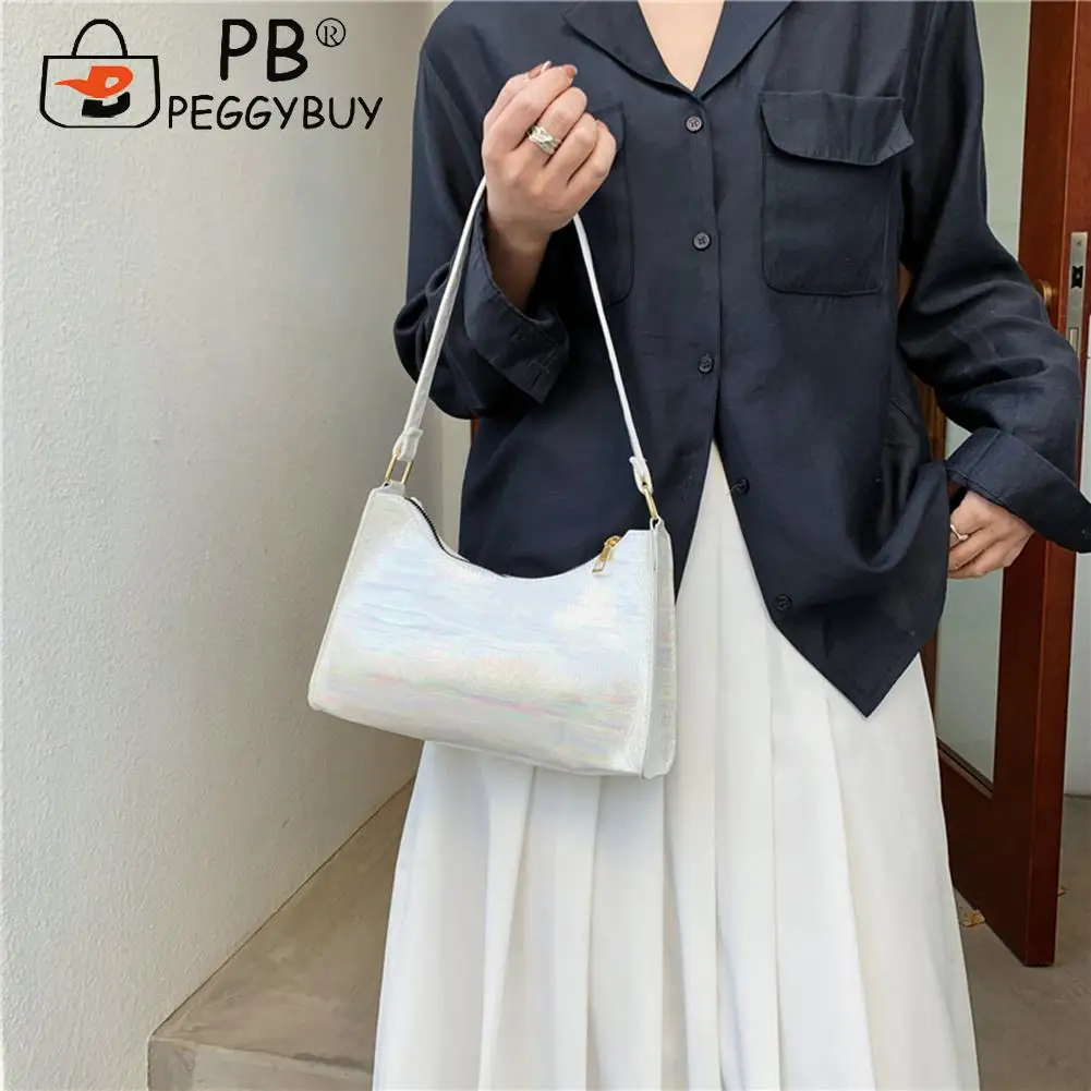 

Women PU Leather Shoulder Underarm Hobos Bags Fashion Solid Color Small Handbags Shopping Travel Shoulder Bags