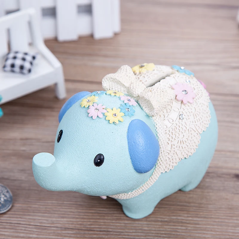 Статуя слона рождественские подарки fofas 2019 копилка депозитная коробка смола