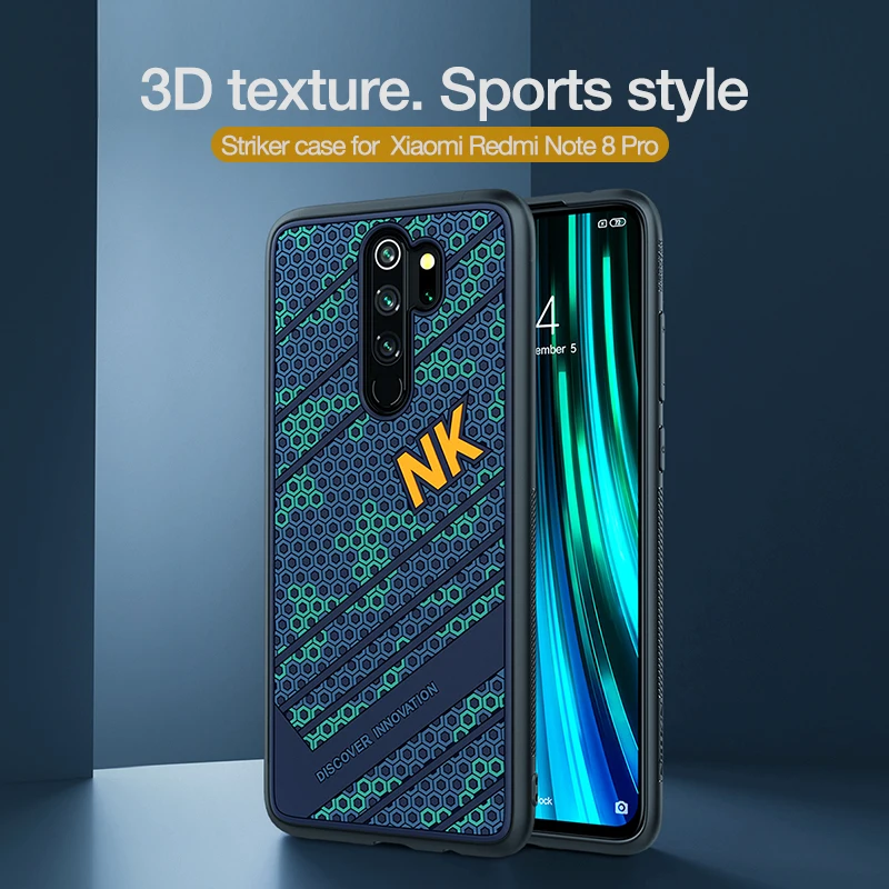 Спортивные чехлы с 3d текстурой для Xiaomi Redmi Note8 Note 8 Pro чехол Nillkin мягкий ТПУ + жесткий