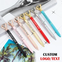 100pcs wholesale creative big diamond ballpoint pen custom logo advertising promotion gift pen metal pen stationery