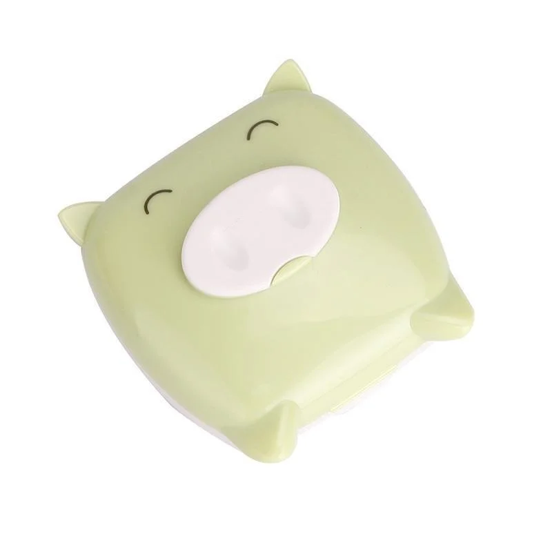 4 цвета разноцветные контактные линзы аксессуары мультяшный чехол портативный