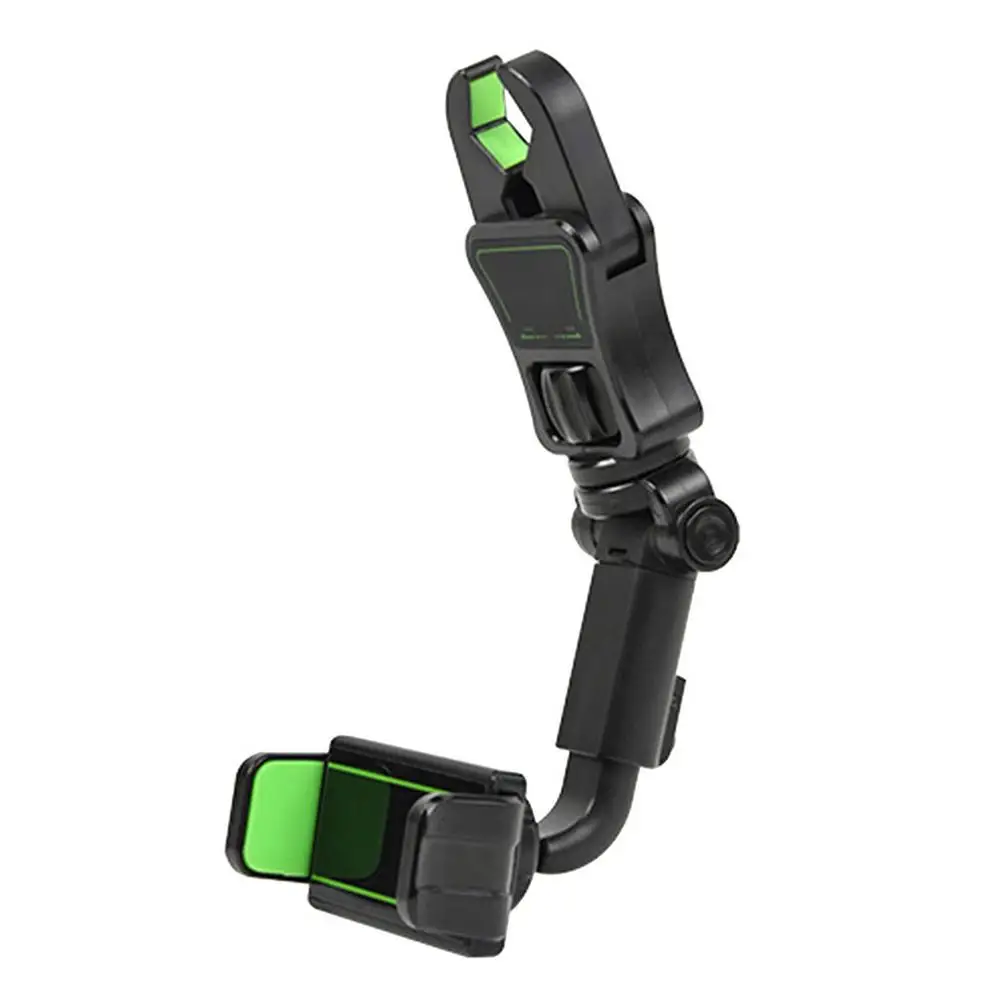 

Universal Car Phone Holder 360 Rotating Rearview Mirror Seat Phone Mount For Cars Adjustable 58-90 Mm Width Phones Stand Univ