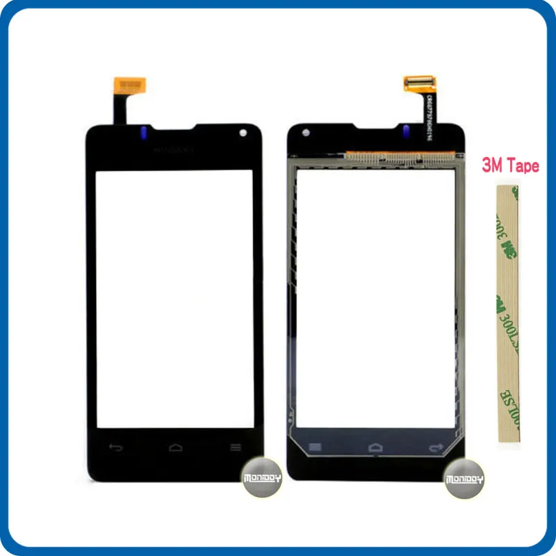 

High Quality 4.0" For Huawei Ascend Y300 U8833 Touch Screen Digitizer Sensor Outer Glass Lens Panel Black White+Tracking Code