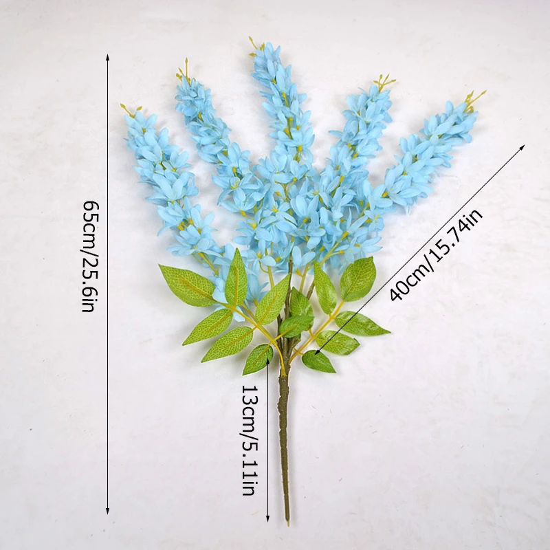 

Long Wisteria Artificial Flowers with green leaves for Wedding room decor flores artificiales garland decoration
