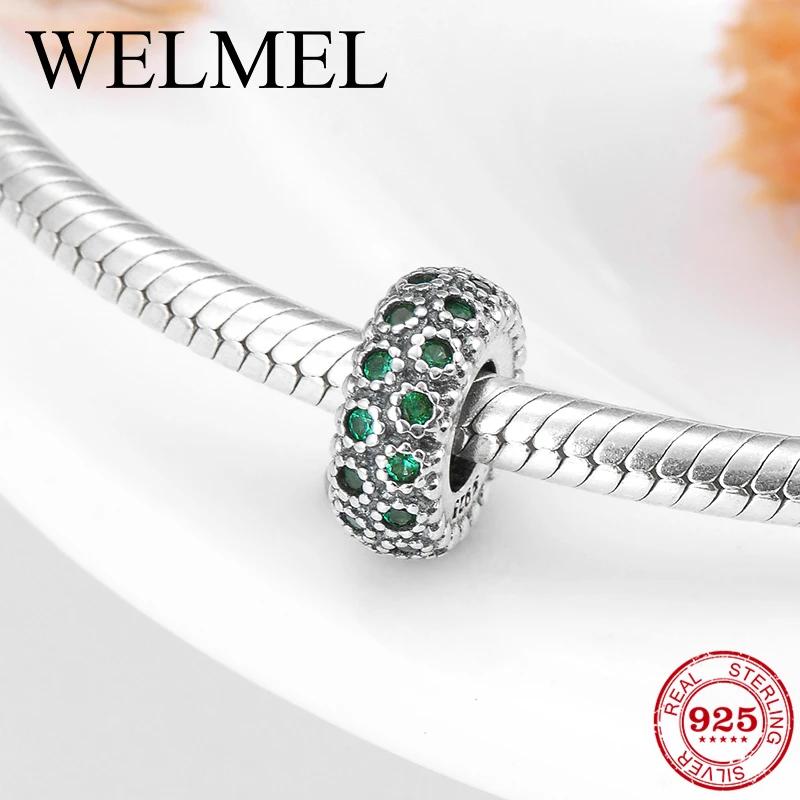 Новое поступление 100% Стерлинговое Серебро 925 пробы штабелируемые зеленые