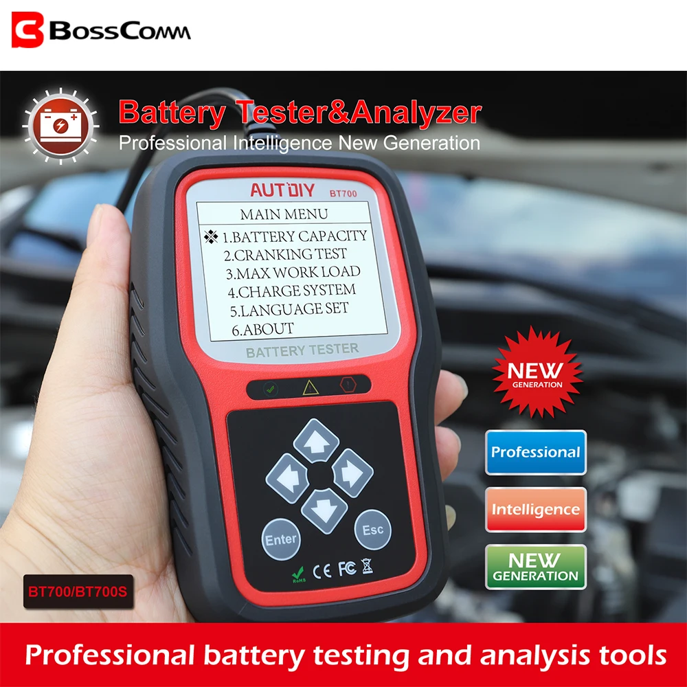 Автоматический автомобильный рычаг управления Батарея Тестер 12/24V автомобиль