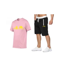2021 new summer fashion brand mens enlarged short sleeved t shirt casual sports suit five point shorts t shirt trendy suit