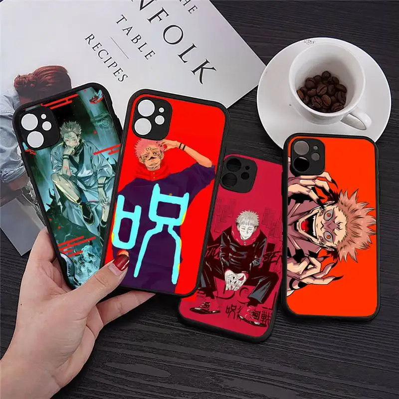 

Jujutsu Kaisen Anime soft Art Phone Case Transparent Matte for iPhone 7 8 11 12 s mini pro X XS XR MAX Plus Clear mobile bag