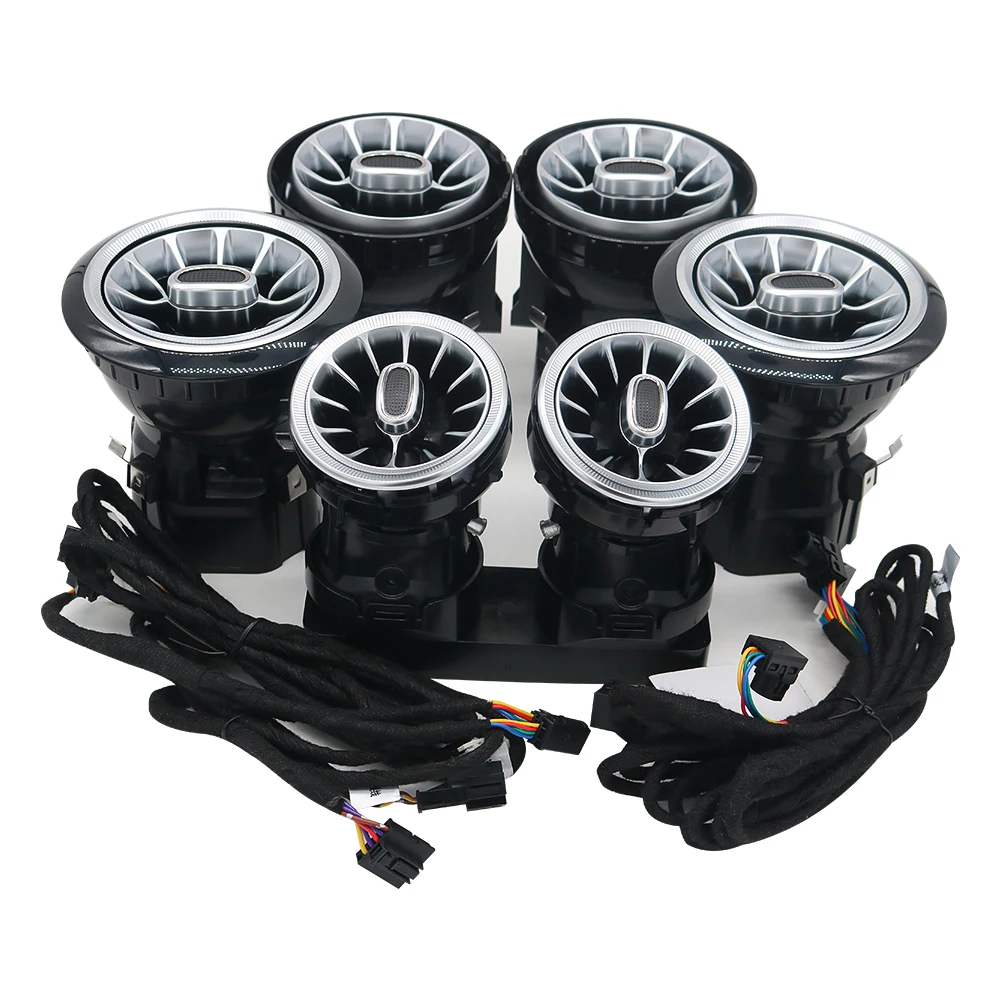 

8/64 цветной светодиодный вентиляционный отверстие для Mercedes Benz G-Class W464 W463 W463A G63 G550 G500, выпускная насадка в форме турбины, ремонт окружающего освещения