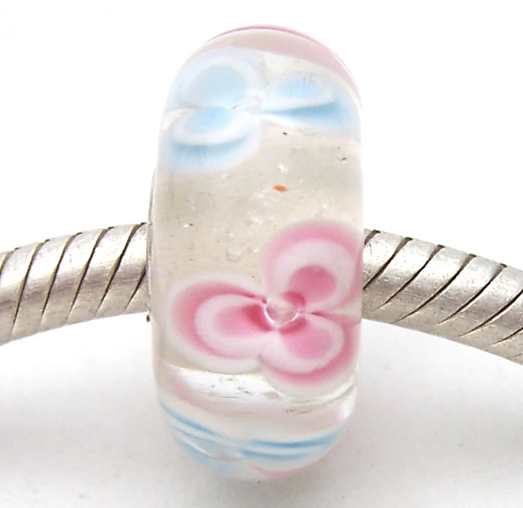 

JG2829 100% S925 Sterling Silver Beads Murano Glass beads Fit European Charms Bracelet charms diy jewelry Lampwork GlassBeads