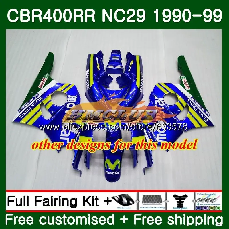 Обтекатель CBR400 RR для HONDA CBR400RR NC29 1994 1995 1996 1997 1998 1999 красный черный 97CL.14 CBR 400 400RR 94 95 96 97