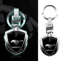 1pcs car metal aluminum badge key ring key chain car goods for ford mustang universal big size mustang shelby gt car accessories