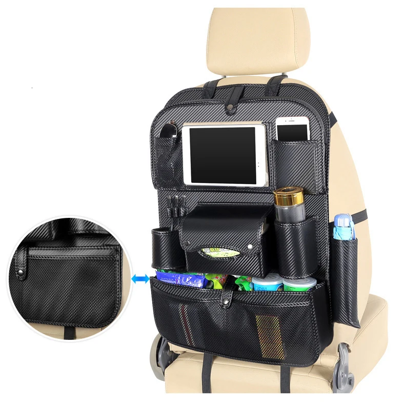 OHANEE органайзер для заднего сиденья автомобиля анти kick pad чехол для ipad подстаканник сумка и гнездо для зарядки USB настольная подставка заднее сиденье автомобиля