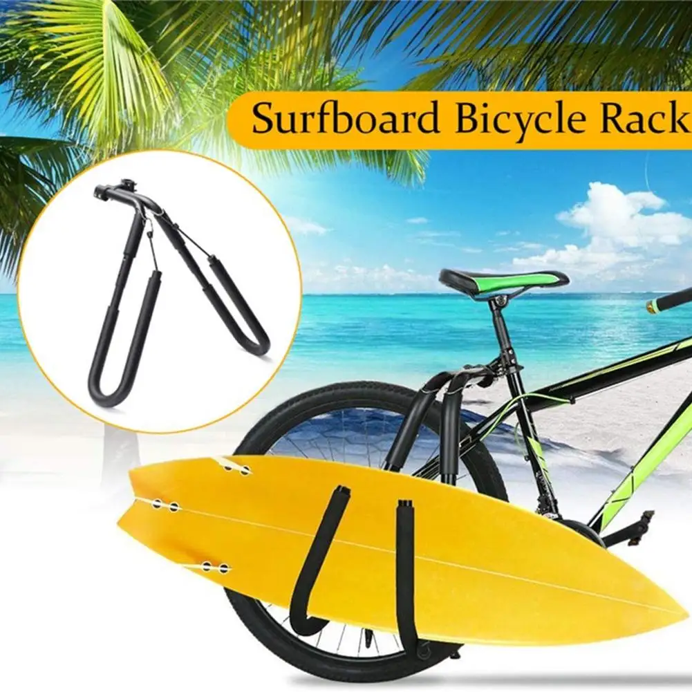 

Bicycle Surfing Carrier Surfboard Wakeboard Bike Rack Mount To Seat Posts Practical Surfboard Bike-Side Holder Riding