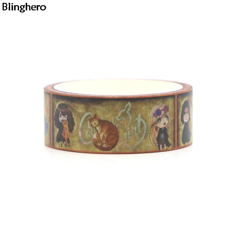Blinghero Magic World 15 мм X 5 м васи клейкая лента стильная маскирующая Лента наклейки для ноутбука крутая ручка клейкая лента BH0033