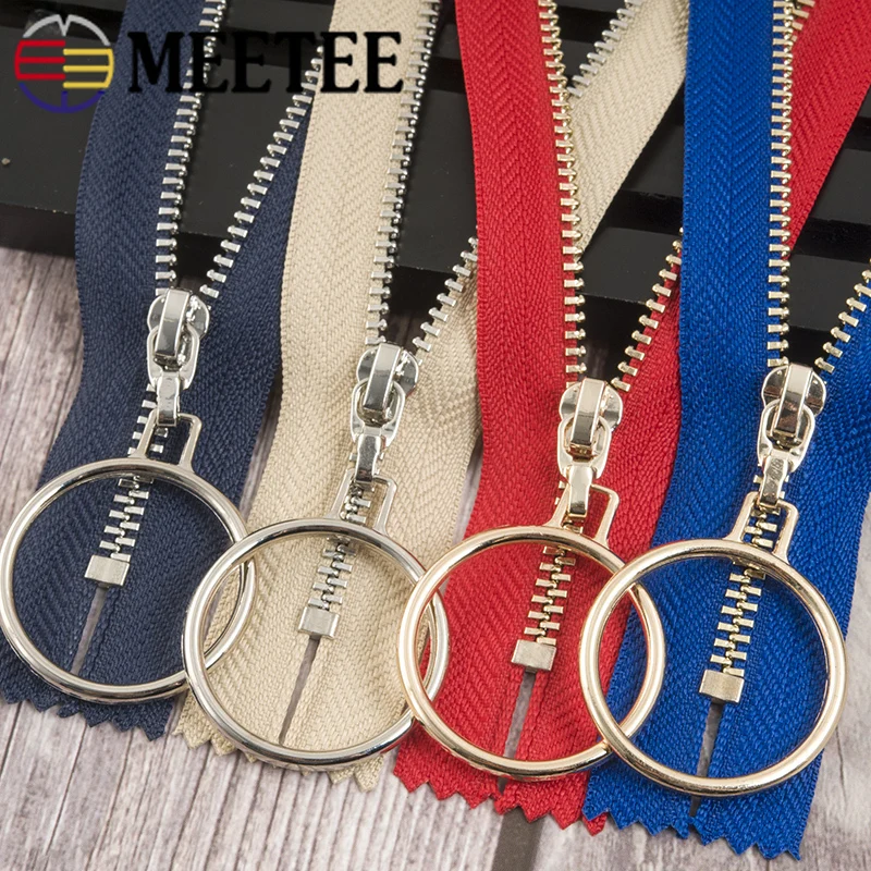 2/5 шт Meetee автоматический замок 3# Металлические молнии 20 см закрытые молнии для шитья сумки, юбка DIY аксессуары для одежды ZA152