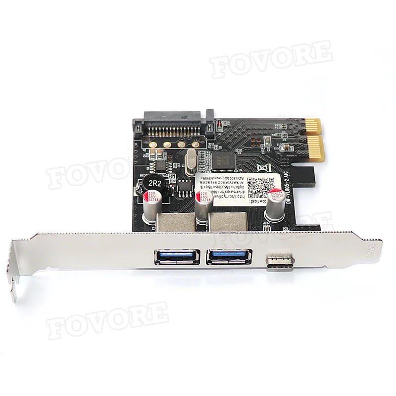 USB 3 1 PCI e адаптер 2 порта концентратор USB3.1 Тип C PCIe USB3 Type-C конвертер PCI-e x1 USB3.0 карта