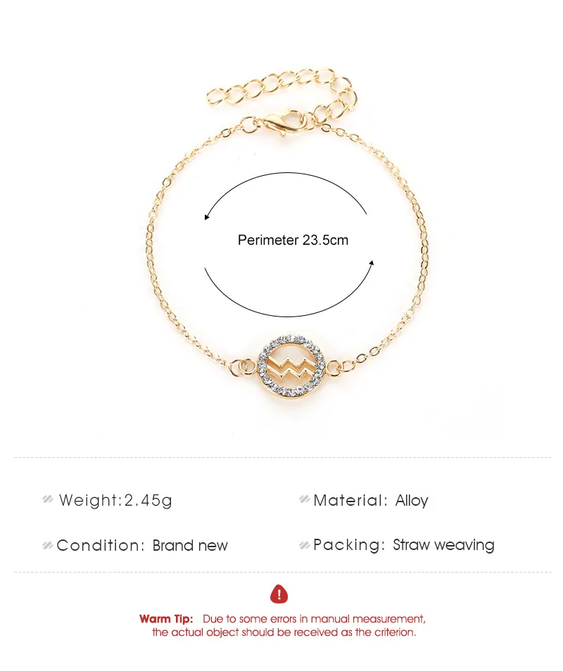 Meetvii двенадцать созвездия Зодиака Знаки шарм браслеты для женщин мужчин подарок