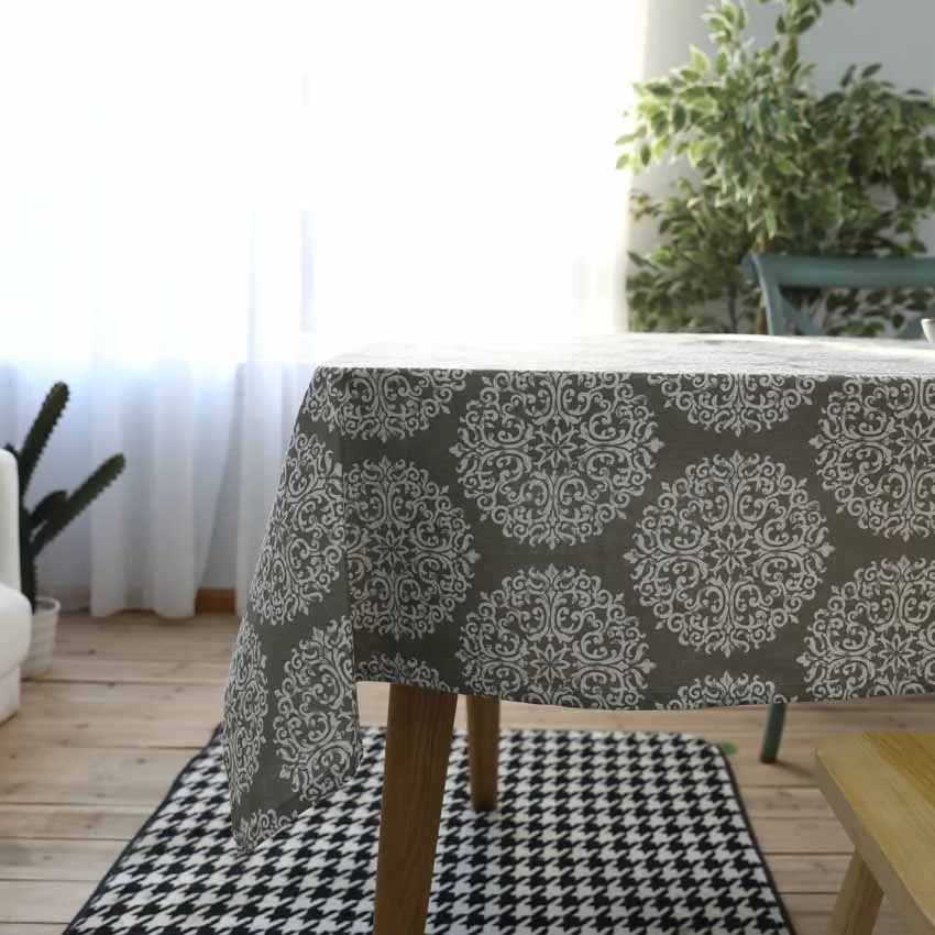 Grey Disc Europe Modern Style Table Runner Cloth Cushion Cover Placemat Photography Tablecloth Hotel Home Tischdecke | Дом и сад