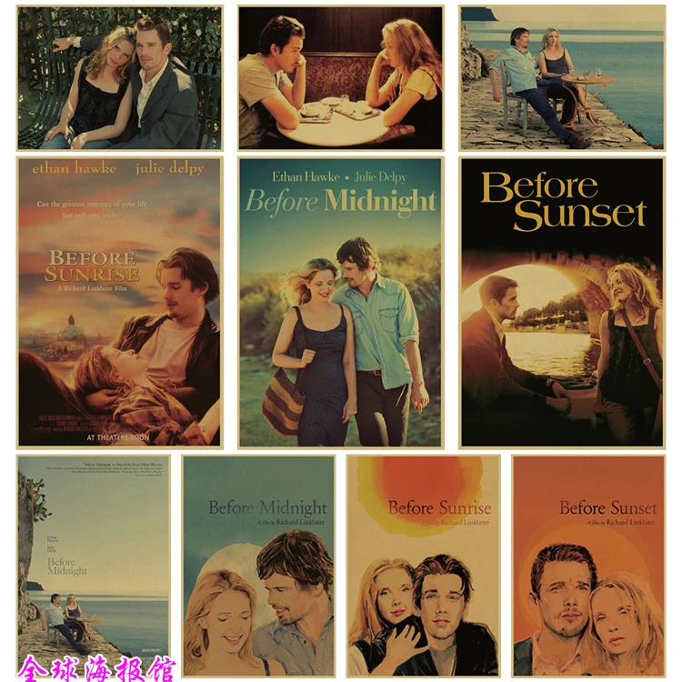 

Классический кинопостер с героями фильмов «перед закатом»