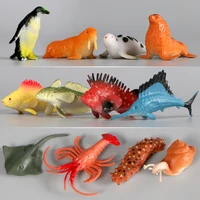 12 pcs tropical fish shark ocean marine animals models action figures pvc sea world toy for kid educational toys gifts
