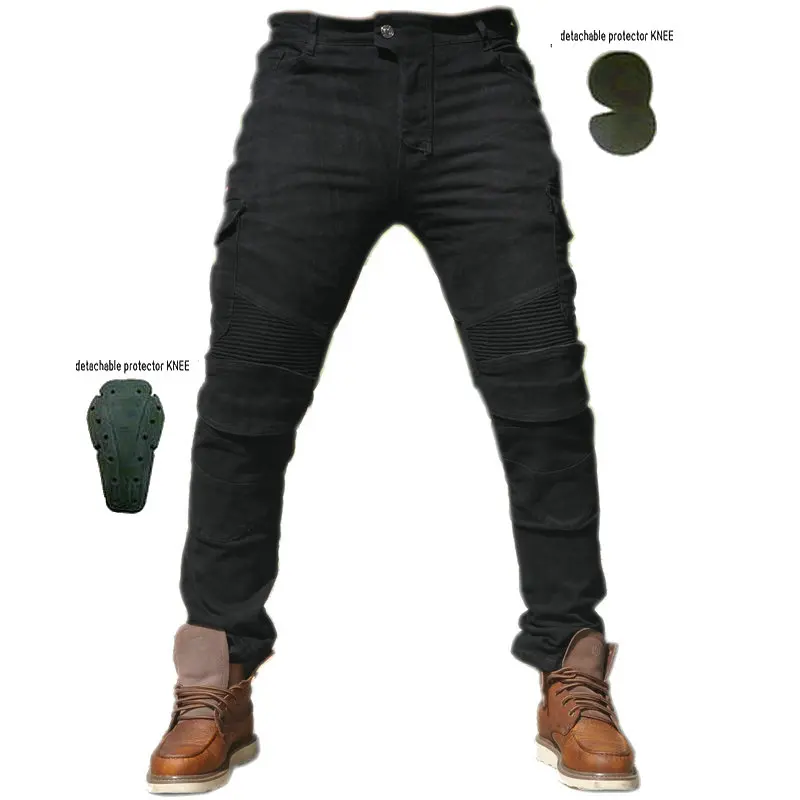 Модель 2019 года, камуфляжные джинсы MOTORPOOL UGB06 для отдыха, мотоцикла, мужские уличные брюки для внедорожников с защитой, мужские наколенники от AliExpress WW