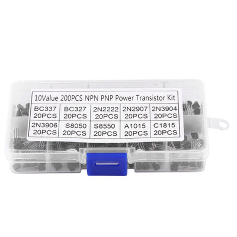 20pcs x10 Types NPN PNP Power Transistor Kit Box BC337 2N2222 S8050 GK99 |
